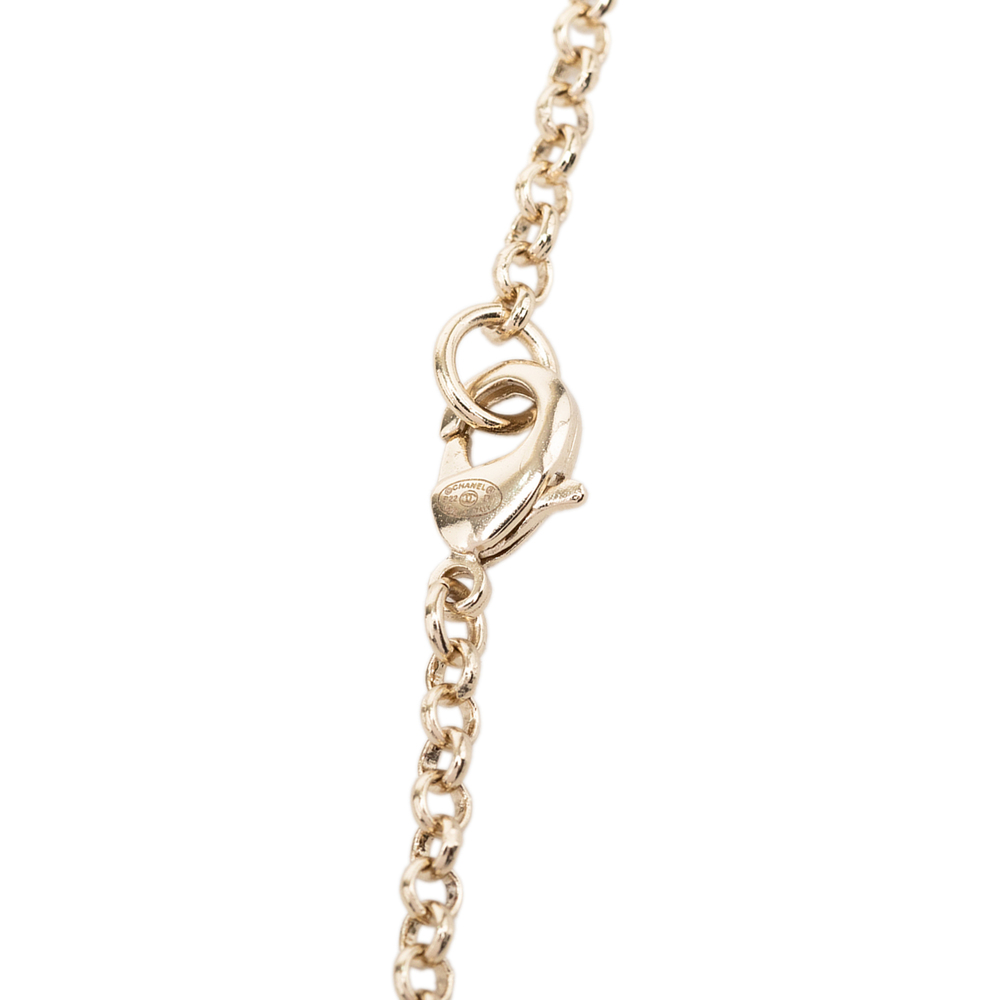 Pre-Loved Chanel CC Gold Plated Heart Pendant Necklace - Picture 3 of 5